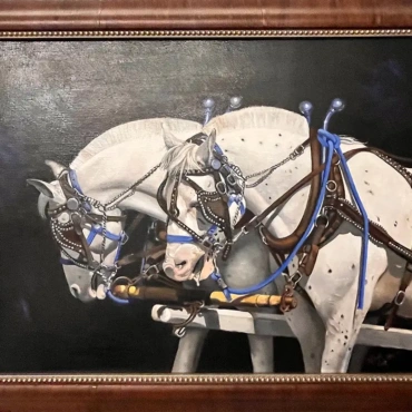 'Just A Couple Of Studs' Oil by Marian Koegele